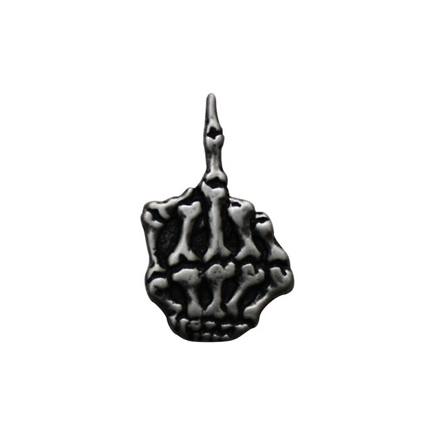 Pin Stinkefinger klein, Zinn