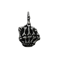 Pin Stinkefinger klein, Zinn