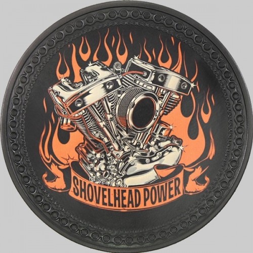 Patch dos cuir moteur « Shovelhead Power »