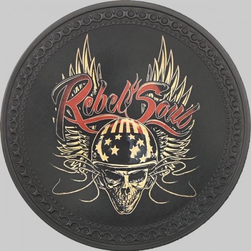 Winged Skull “Rebel Soul” Leather Back Patch