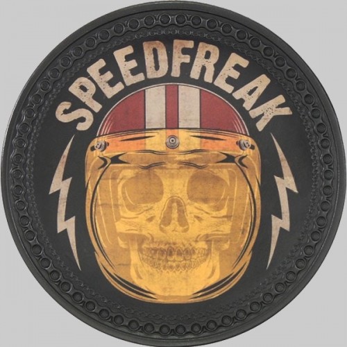 Rückenpatch Leder Totenkopf „Speed Freak“
