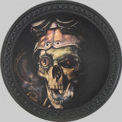 Patch dos cuir tête de mort steampunk