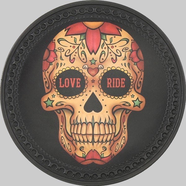 Mexican Skull “Love Ride” Leather Back Patch