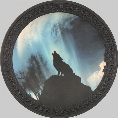 Patch dos cuir loup hurlant sous la lune bleue