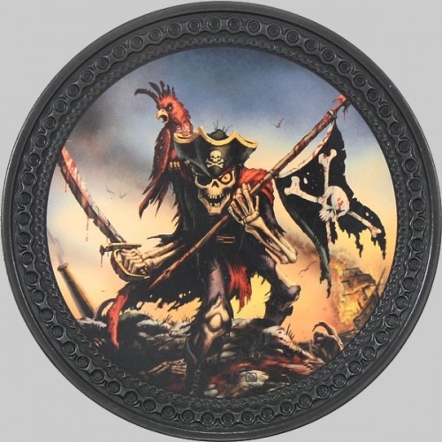 Patch dos cuir squelette pirate