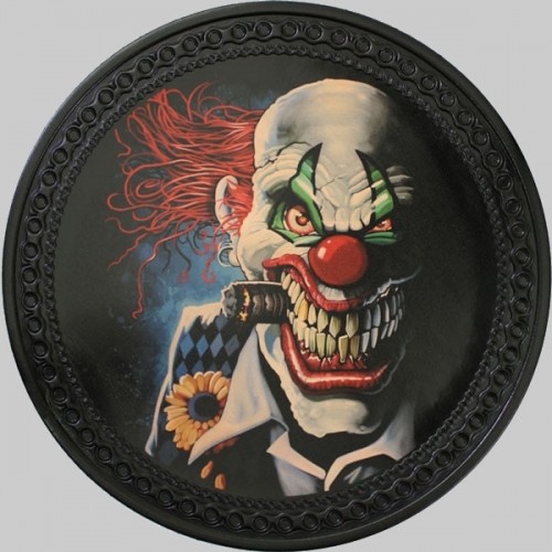 Patch dos cuir clown terrifiant