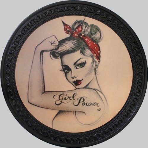 Pin-Up “Girl Power” Leather Back Patch