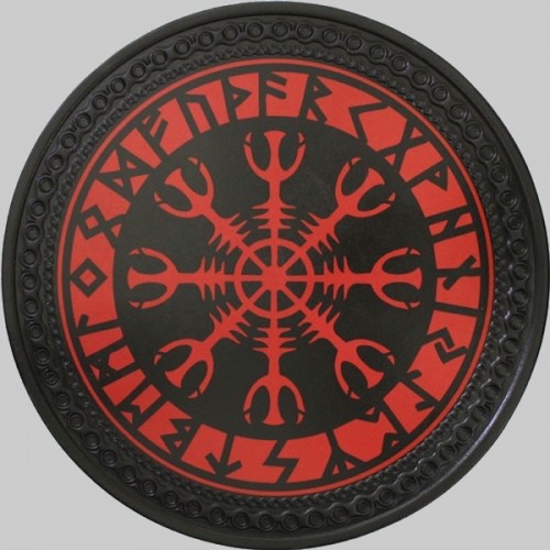 Viking Runes Vegvisir Leather Back Patch