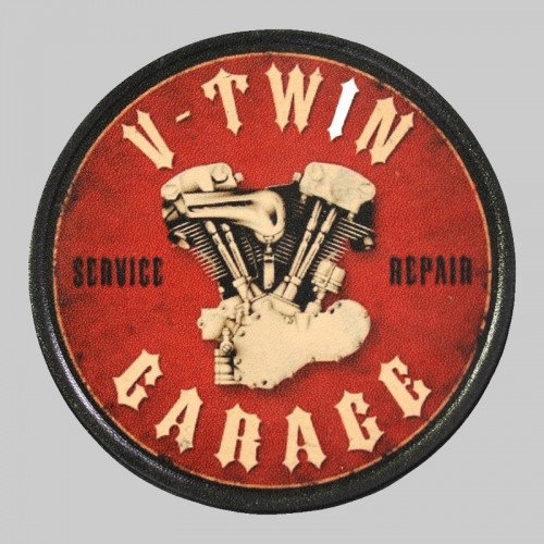 “V-Twin Garage” Engine Small Leather Patch