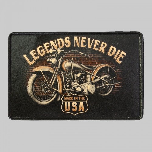 Vintage Motorcycle “Legends Never Die” Small Leather Patch