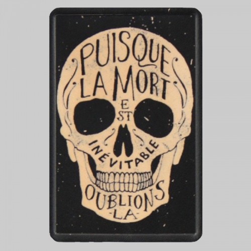 Skull “Puisque la mort est inévitable” Small Leather Patch