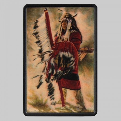 Native American Chief Small Leather Patch