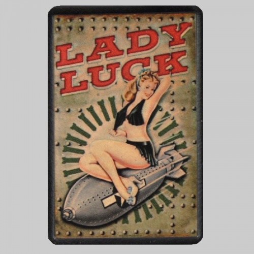 Petit patch cuir pin-up « Lady Luck »
