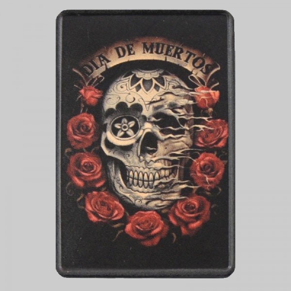 Skull “Día de Muertos” Small Leather Patch