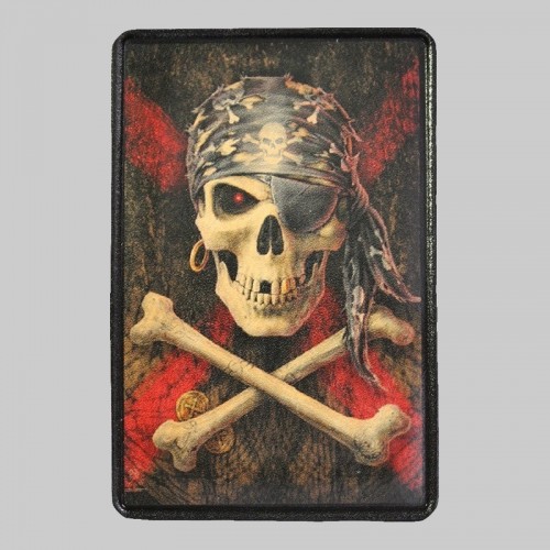 Pirate Skull Small Leather Patch