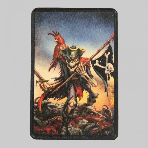 Kleiner Lederpatch Piratenskelett