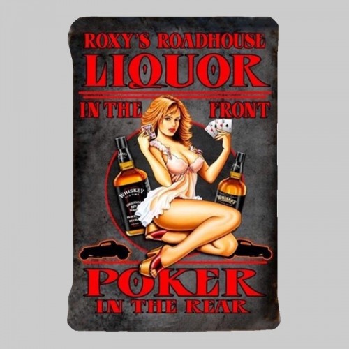 Petit patch cuir pin-up « Liquor & Poker »