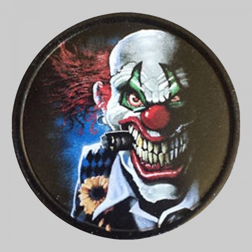 Petit patch cuir clown terrifiant