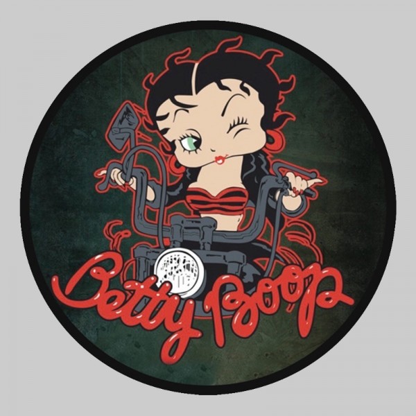 Petit patch cuir Betty Boop à moto