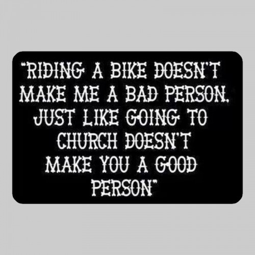 Kleiner Lederpatch „Riding a Bike Doesn’t Make Me a Bad Person“