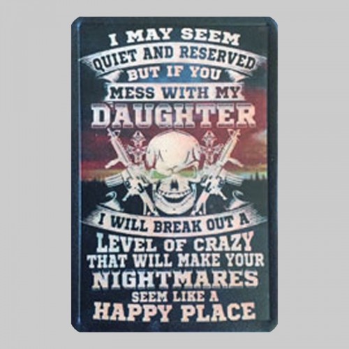 “Mess with my Daughter” Small Leather Patch