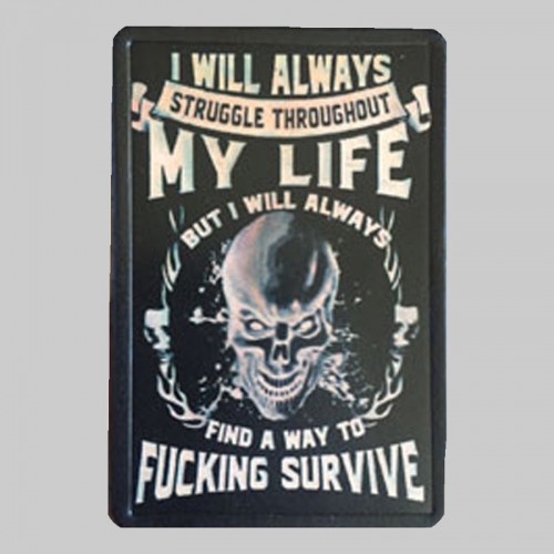 Petit patch cuir « Find a Way to Survive »