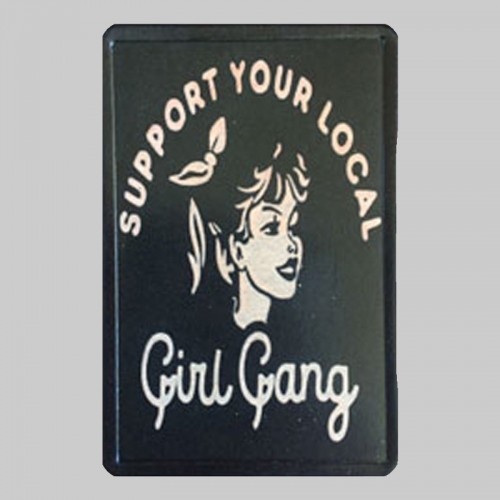 Petit patch cuir « Support Your Local Girl Gang »