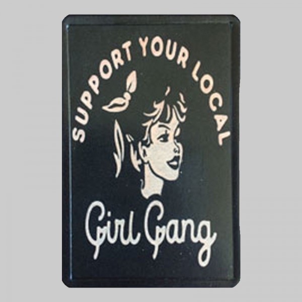 Petit patch cuir « Support Your Local Girl Gang »