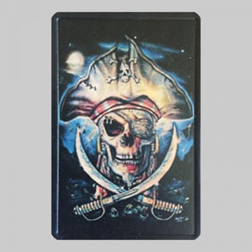 Kleiner Lederpatch Piraten-Totenkopf