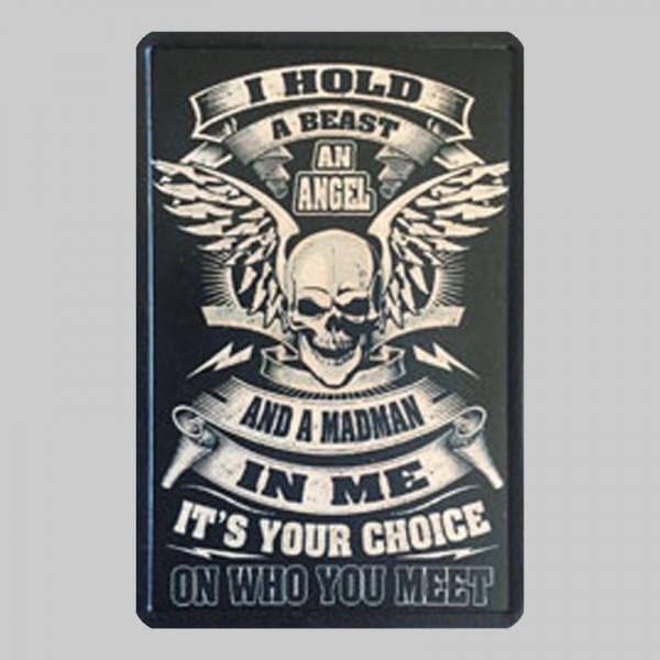 “A Beast, an Angel and a Madman” Small Leather Patch