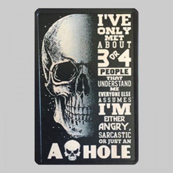 “I’m Either Angry, Sarcastic or Just an A*hole” Small Leather Patch