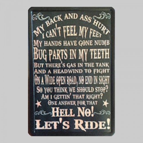 “Hell No! Let’s Ride!” Small Leather Patch