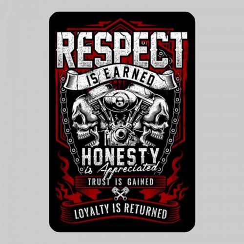 Kleiner Lederpatch „Respect is Earned, Honesty is Appreciated“