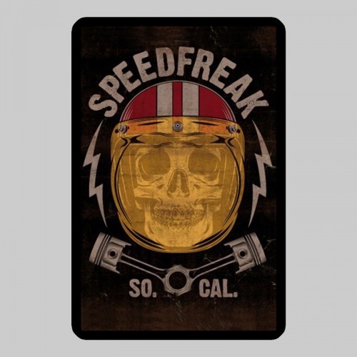 Kleiner Lederpatch Totenkopf „Speedfreak So. Cal.“