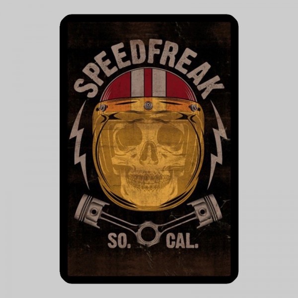 Petit patch cuir tête de mort « Speedfreak So. Cal. »