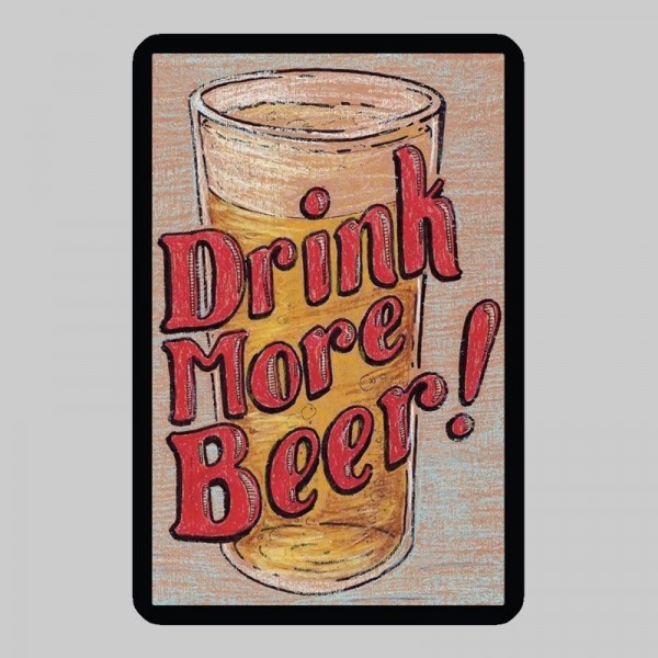 Kleiner Lederpatch „Drink More Beer!“