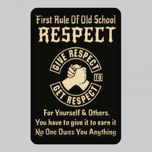 Kleiner Lederpatch „First Rule of Old School: Respect“