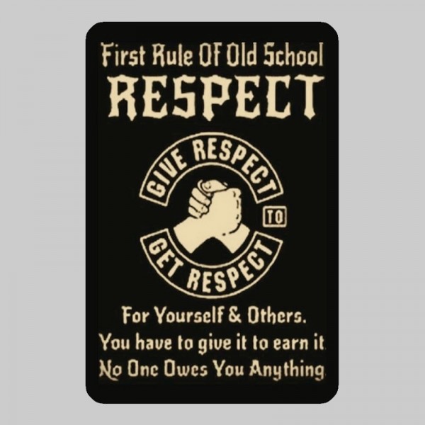 Kleiner Lederpatch „First Rule of Old School: Respect“