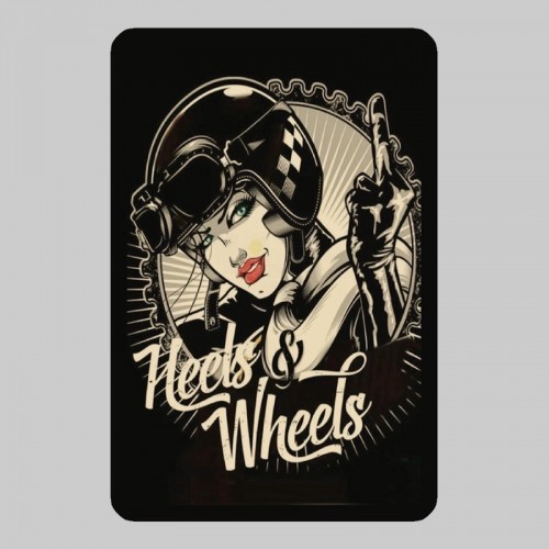 Pin-Up “Heels & Wheels” Small Leather Patch
