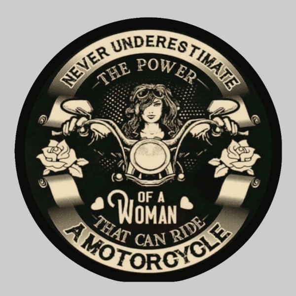 Petit patch cuir « Never Underestimate the Power of a Woman »