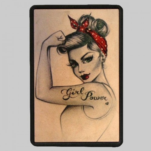 Pin-Up “Girl Power” Small Leather Patch