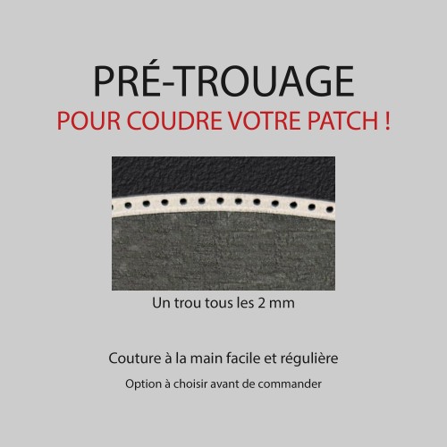 Leather patch – pre-punching option: one hole every 2 mm