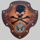 Skull shield embossed leather patch, skull mini-rivets, GRV67 – Live Free Ride Hardcore