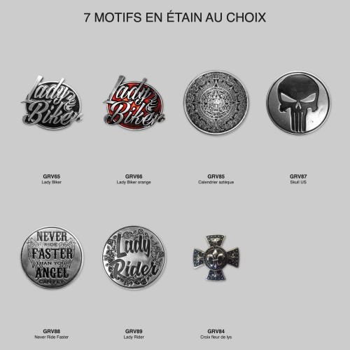 Patch ailes d’ange – 7 motifs en étain au choix pour le rond du haut