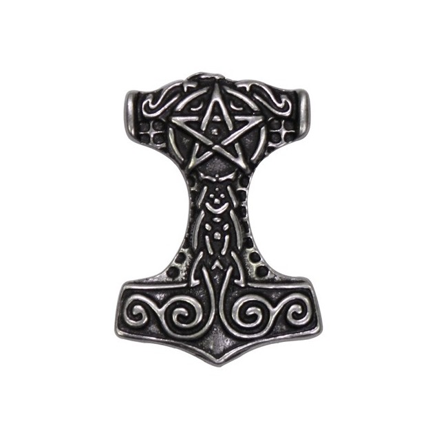 Pin Thors Hammer groß, Zinn