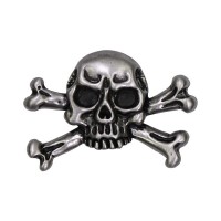 Skull and Crossbones Pin – Large, Pewter