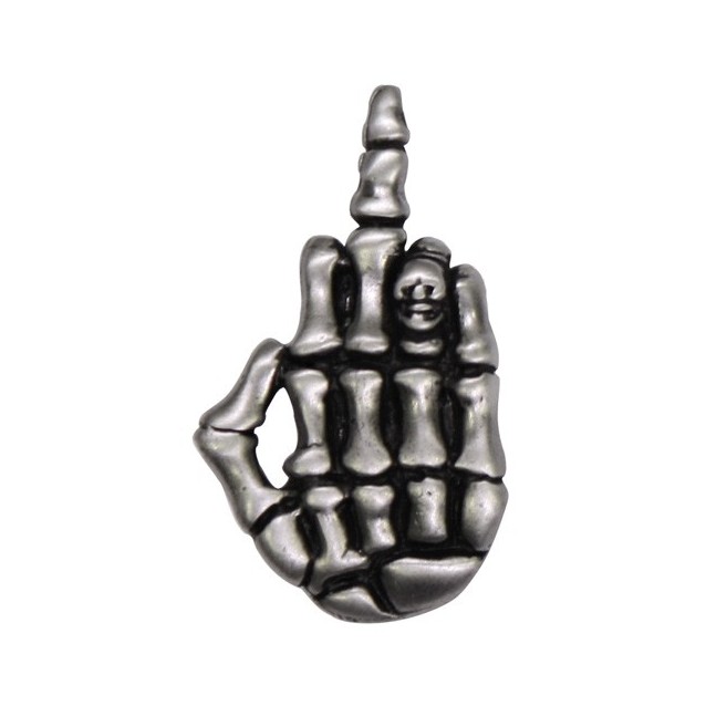 Middle Finger Pin – Large, Pewter