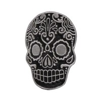 Pin's décoratif Sugar Skull Biker 100% artisanal  - france