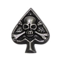 Pin's décoratif As de Pique skull Biker 100% artisanal  - moto