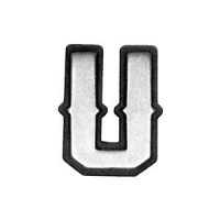 Pin Buchstabe U, Zinn